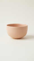 Minimalist bowl in porcelain peach glaze